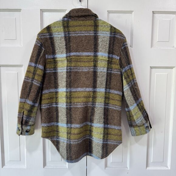 Wilfred Free The Ganna Oversized Shirt Jacket Shacket Wool Plaid Button XS EUC - Picture 3 of 12
